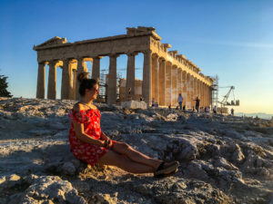 Vor der Acropolis in Athen