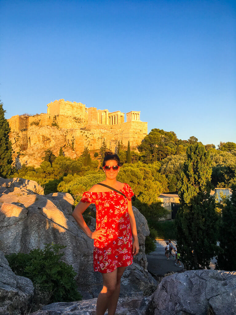 Außerhalb der Acropolis in Athen