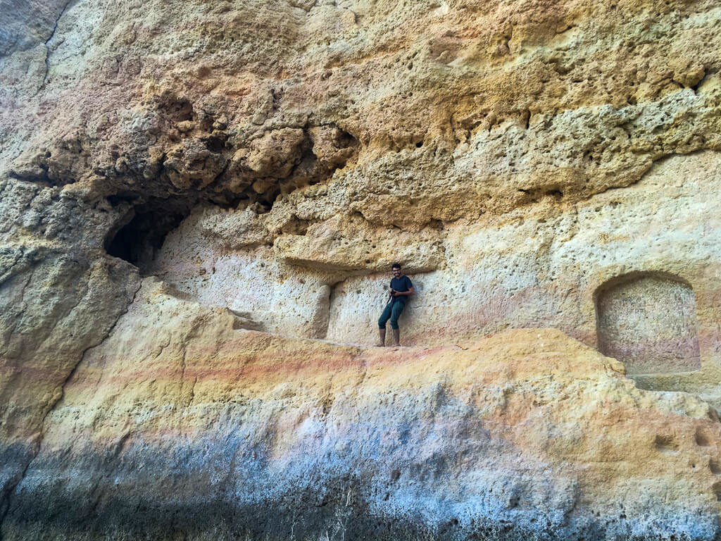 climbing-around-at-the-caves-in-Albufeira