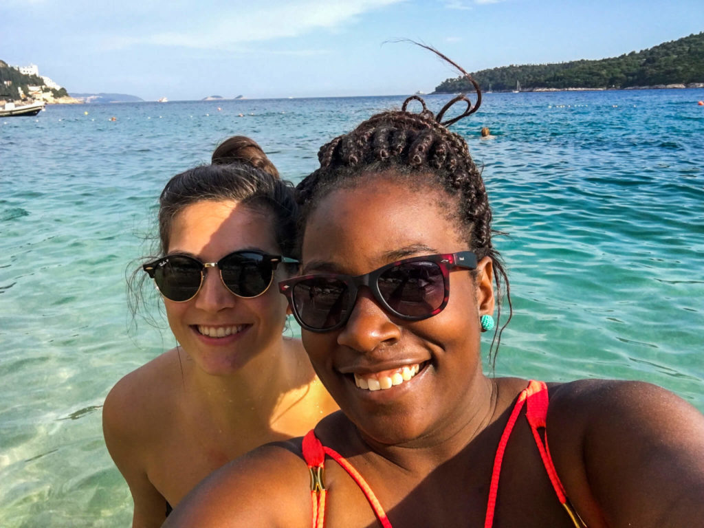 Beach girls in Dubrovnik