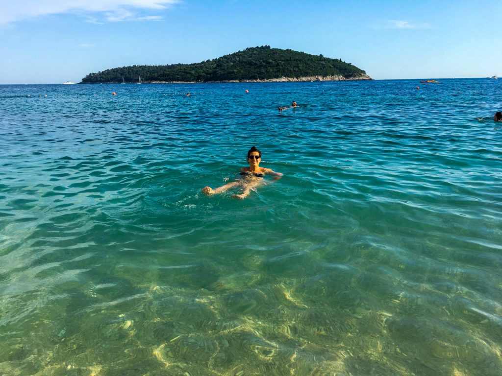 Swimming in Dubrovnik at Banje beach