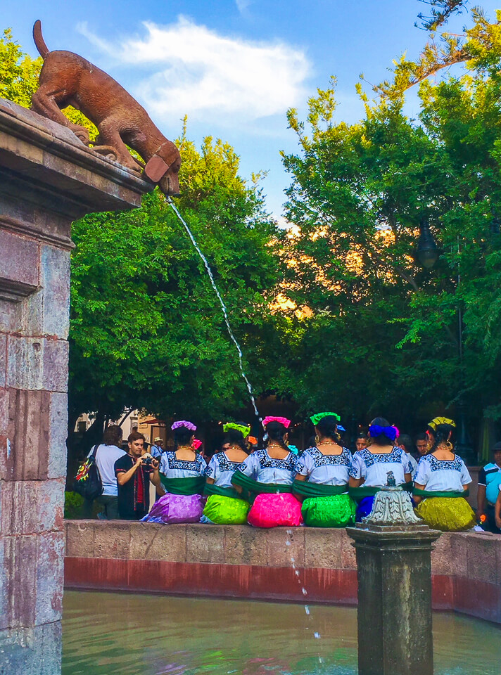 Mexican Dancers on a fountain